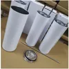 Ready to Ship wholesale Tumblers 20 oz white blank stainless steel sublimation tumblers straight USA Warehouse 25pcs/carton ss0207