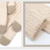 Gants longs d'hiver pour garder au chaud, tricotés, coupe-vent, doux, gant pour femmes, cadeau de noël