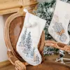 Julstrumpor med snöflinga tallar stor presentpåse xmas träd hängande ornament spis dekorationer xbjk2108