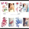 1pc fleuriste décalale fausse femmes hommes diy henné corporale conception de papillon ramification arbre vif autocollant xunnn tatouages ​​7k2ah