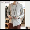 Ethnic Apparel Drop Delivery 2021 Bouse Traditional Chinese Clothing For Men Male Mandarin Collar Shirt Outfit Tops 3916 Fla6# 3P9Yi