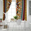 Konst Rundfärg Retro Texturfönster Behandlingar Gardiner Valance Room Stort kök Utomhus Inomhus Drapes Decor Curtain