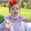 Småbarn tjejer spanska boutique klänning bomull kortärmad baby flicka smocked klänningar syster kläder spädbarn födelsedag 210615