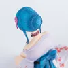 13 cm Re: Life a Different World from Zero Anime Figur Natsuki Subaru Rem Actionfigur Ram Rem kniender Kimono Figur Spielzeug X0526