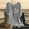 Women's T-Shirt Women Casual Loose Vintage Printed Short Sleeve O Neck Pullover Tunic Shirt Top Ladies Summer T