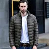 Covrlge Mężczyźni Zimowa Kurtka Ultra Light 90% Biała Kaczka Drawnie Carry Casual Portable Coat Male Parkas Mwy003 211214