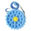 Bonito Sunflower Push Popper Bubble Silicone Moeda Bolsa Artigos de Armazenamento Armazenamento Crossboday Saco de Ombro Reliver Stress Squeeze Fidget Brinquedos Poppit Wallet