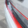 Bilklistermärken Anti Scratch Door Sill Protector Gummi Strip Carbon Fiber Car Threshold Protection Bumper Film Klistermärke Styling PVC Mjukt limmaterial