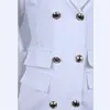 Costumes pour femmes Blazers blanc dames Blazer robe femmes costume hiver Sexy à manches longues fête femme bouton fille veste 2021