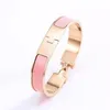 Manschetten Designer -Armbänder Bangel Edelstahl Emaille Roségold Armband für Mann und Frauen Party Schnallen Liebhaber Cuff Hochzeit Mode Luxusschmuck 14 Farben Option