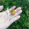 22 * 65 * 14mm 50pcs 14ml bouteilles en verre vides vis en aluminium bouchon d'or transparent clair liquide cadeau conteneur souhaitant bouteille potshaute quantité