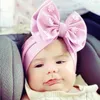 2021 Bebek Kız Kafa Büyük Yay Papatya Çiçek Kafa Elastik Yenidoğan Türban Katı Geniş Kafa Wrap Bebek Şapkalar Saç Aksesuarları 12 Renkler