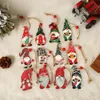 9st / set trä jul gnome ornament xmas träd hängande hängen Hem Party Decor Supplies Festival Gift KDJK2111