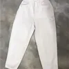 Frauen Harem Jeans Hosen Mode Hohe Taille Weiß Denim Weibliche Hosen Frühling Sommer Streetwear 210708