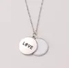 DHL spersonalizowane okrągłe kochanki Naszyjnik Favor Sublimacja Blanki Miłość rzeźbionego obojczyka Łańcuch DIY Transfer ciepła w kształcie serca biżuteria w kształcie serca Sn4682