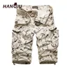 Coton Hommes Cargo Shorts D'été Mode Camouflage Mâle Multi-Poche Casual Camo Extérieur Tolling Homme Pantalon Court 210714