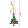 새로운 크리스마스 귀여운 장식 키 체인 Christmastree 합금 버클 clasp 매력 열쇠 고리 보석 자동차 키 반지 G1019