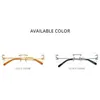 Monturas de gafas de sol de moda HEPIDEM Aleación Montura de gafas sin montura Hombres 2022 Diamantes cuadrados sin marco Gafas graduadas Miopía Ojo óptico