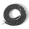 Moda czarny sześcien cyrkon Hip Hop Men Link łączy łańcuch tenisowy para naszyjnik luksusowe łańcuchy biżuterii3229