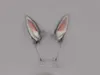 Handgefertigtes Kaninchen-Häschen-Haarband mit langen Ohren, Kostümzubehör, Karneval, Karneval, Haarstab, Cosplay, niedliche Tierohren, Lolita-Requisiten für Frauen und Mädchen, kann sich biegen