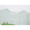 Zomer kinderen kleding sets toddler pak babyjongen krokodil afdrukken kleding kinderen t-shirt + shorts 210429