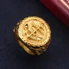 Titanium Steel Gold Color Anchor Biker Ring Punk Rock Men039s Jewelry Christmas Gift 812 DROP ANEL BAGUE Band anneaux2709964