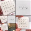 Andra kroppsmycken 2021 Design Pure Sier Twist Ring Handmade Nose Studs Crystal Cutal Fashion Party Gift Drop Delivery L09Q3