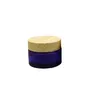 20G 30G 50G clair violet verre bouteille rechargeable vide crème pour les yeux pots faux bois plastique vis couvercle cosmétique emballage Containe