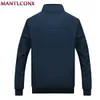 Mantlconx 2021 New Spring Casual Brand Mens Jackor och Coats Stand Collar Zipper Man Ytterkläder Män Jacka Black Herrkläder P0804