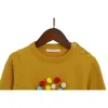 Winter Herbst Baby Mädchen Kind Strickwaren Popcorn Pullover für Mädchen Gestrickte Pullover Pullover Kleidung Gelb Grau Rosa 210417