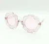 2021 Sun Flower Kids Kids Cute Round Shape Baby Sunglass المتلألئ بلينغ الزهور الأطفال النظارات M024