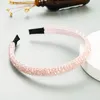 Diadema trenzada con cuentas de cristal para mujer y niña, accesorios para el cabello para adultos