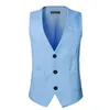 Solid Suit Vest Mens Smart Casual Business Waistcoat Men Formell Sociala Västar Groomman för Bröllop Gentleman Male Coat 210524