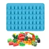 Baking Moulds 50 hole Gummy Bear Mold Silicone Cake Cookies Candy Dessert Chocolate Maker with Dropper