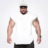 Marka Siłownie Tank Top Męskie Koszule Bez Rękawów Lato Bawełna Slim Fit Mężczyźni Odzież Bodybuilding Undershirt Fitness Tops Tees 210421