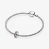 100% 925 argent Sterling rose pavé pince breloques ajustement Original européen bracelet à breloques mode mariage fiançailles bijoux accessoires pour femmes