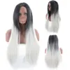 26 inches synthetische pruik ombre kleur pelucas simulatie menselijk haar cosplay pruiken voor witte zwarte vrouwen Perruques de Cheveux Humains C603