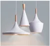 Nordic vintage pingente de madeira iluminação teto escandinavo candelabro lumbshade branco suspensão sala de jantar vivos para o kitche