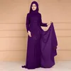 الملابس العرقية 2021 المرأة ذيل السمكة المسلمة اللباس طويل الأكمام الإسلامية كلكتين يتأمل نوبل العباءة الترتر فساتين أنيقة ماليزيا مور