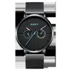 Watchsc - 새로운 다채로운 패션 시계 스포츠 스타일 시계 (흑백 벨트)