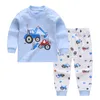 TUONXYE Kids Pijama Infantil Children Cartoon Excavator Pajamas For Boys Cotton Long Sleeve Pyjamas Girls Homewear Clothes PJS 211130