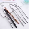 304 stainless steel straw recycling drinking tube group colorful straw outdoor portable 6 cm 26.5cm straight