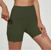 Pantalon de yoga de poche été respirant bout de pêche femmes shorts de course dames sport décontracté serré vêtements de sport filles exercice fitness W5702667
