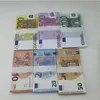 Confezione da 5 forniture per feste Film Banconote in denaro 5 10 20 50 Dollari Euro Realistici Bar giocattolo Oggetti di scena Copia valuta Finte billette 100 pz/paccoZK8G