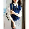 Maglione da donna Gilet Tinta unita Stile semplice e versatile Ragazza Autunno Inverno Senza maniche Giacca lavorata a maglia Moda coreana Traf 211120
