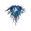 Creatieve blauwe kroonluchter Nordic hanglamp luxe kunst decor LED-verlichting handgemaakte geblazen glazen kroonluchters