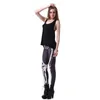 Leggings femininas 2022 Mulheres brancas Mulheres de cintura alta Legging Winter Pontas estampadas