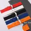 Assista Bands WatchBand 16mm 18mm 19mm 20mm 22mm 24mm preto branco vermelho laranja azul silicone rubro diver tira a ferramenta à prova d'água 9037743