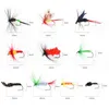 Fly Fishing Flies Kit 100pcs 20 Colors Lures Bass Salmon Trouts Dry/Wet Feather Bait Tackle 211222