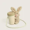 Cute Water Cup Bag Plush Small Round Bucket Bag Solid Color One Shoulder Crossbody Mobile Phone Bag